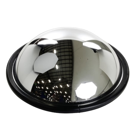 Retrac Head, Mirror, Convex, 8 In., 991 Full Bubble, Polished Stainless Sled, W/ 5/16 Center Mount Ball 610775